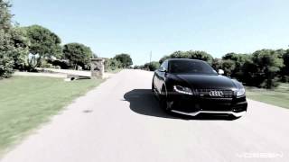 Audi S5 Bagged on 20 Vossen VVSCV3 Concave Wheels Rims  YouTubemp4 [upl. by Ahseya]