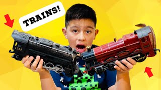 Hogwarts Express Train VS Polar Express Train  Lionel Ready To Play Set Model Trains [upl. by Colvin]