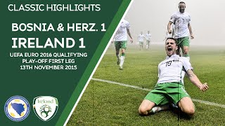 CLASSIC HIGHLIGHTS  Bosnia amp Herzegovina 11 Ireland  UEFA Euro 2016 Qualifying PlayOff First Leg [upl. by Lalitta406]