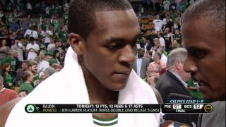 Rajon Rondo oozes confidence postgame [upl. by Ellemrac]