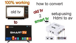 Hdmi to av Convert your old TV to smart TV Review  setup video [upl. by Zannini]