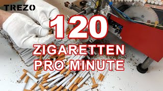 120 Zigaretten pro Minute  Die Zigarettenmaschine Trezo 1000 TURBO [upl. by Oremo627]