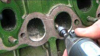 Volvo Diesel Engine head porting  grinder time [upl. by Silas]