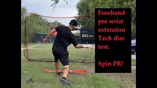 Forehand pre wrist extension spin  tech disc test discgolf [upl. by Leund790]