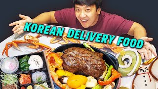 MUST TRY Korean DELIVERY FOODS SNOW CRAB amp Steak How to Order Delivery Foods in South Korea Part 2 [upl. by Vookles]