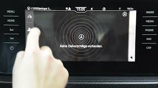 Zieleingabe im MIB3 Navigationsystem von Skoda [upl. by Cleveland]