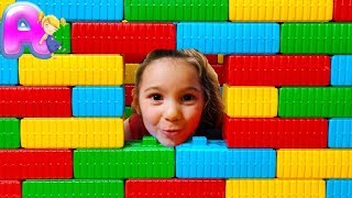 Anna play Baby Doll wich Giant Color Brick Block House Toy by Anna [upl. by Enom]