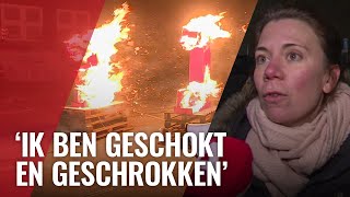 Tegenstanders erotisch centrum steken EC in brand uit protest [upl. by Ardnuas86]