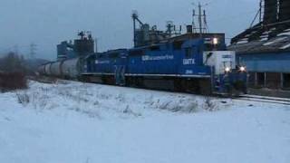 Quebec Gatineau RailwayShawinigan Turn train 12Jan2011wmv [upl. by Lupiv]