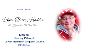 Funeral Service Trevor Haddon [upl. by Gerc]