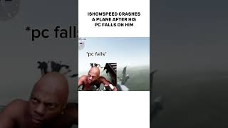 IShowSpeed crashes a plane in MSFS after his PC falls on him [upl. by Dustman]