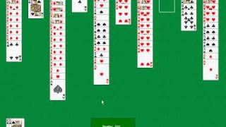 Spider Solitaire quotschwerquot mit vier Farben 3Teil [upl. by Kiraa]