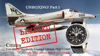 Citizen EcoDrive Skyhawk Limited Edition JY805701E UNBOXING Part 1 [upl. by Lourdes]