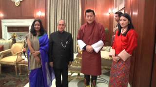 King Jigme Khesar Namgyel Wangchuck of Bhutan called on President Mukherjee [upl. by Hume]