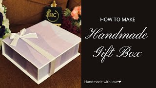 Most Requested  How to make handmade gift box  Full detailing  shirt hamper  Heavenly creations [upl. by Jillie453]