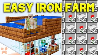 MINECRAFT 119 IRON FARM TUTORIAL  Easy Efficient [upl. by Aivatnwahs]