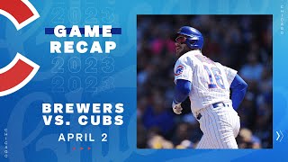 Cubs vs Brewers Game Highlights  4223 [upl. by Geof284]