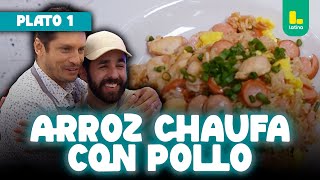 Chaufa casero con pollo jamón hotdog y wantán frito  El Gran Chef Famosos [upl. by Eadith]