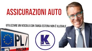 ASSICURAZIONI AUTO LA TARGA POLACCA assicurazioni consumatori [upl. by Erdua]