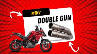 Ducati Multistrada 950V2 Mivv double gun exhaust without dB killers sound shorts ducati mivv [upl. by Tollmann]