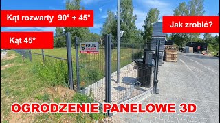 Kąt rozwarty 90°  45°  Ogrodzenie panelowe 3D [upl. by Arhas]