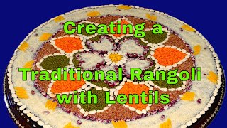 Lentil Magic Crafting A Spectacular Traditional Rangoli [upl. by Vivia]