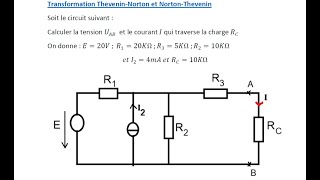 Théorème de Thévenin  cours et exercicesdarija [upl. by Ayekehs]