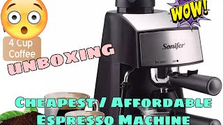 Sonifer Espresso Machine  Coffee maker Unboxing Budget friendly coffee machine آلة صنع القهوة [upl. by Jump]