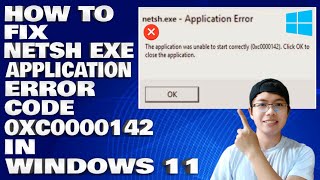 How To Fix Netshexe Application Error Code 0xc0000142 in Windows 11 [upl. by Hada498]