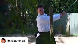 RePosted • imjustkendall Updated Shinkendo tameshigiri reel Bamboo and tatami [upl. by Oirogerg]