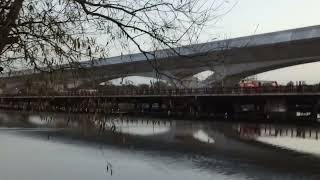 The HS2 viaduct A close up And the robot guard leaps into action [upl. by Enyawad446]