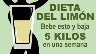 Dieta del limón baja 5 kilos en una semana  dieta del limón para bajar el abdomen  BEBIDA MAGICA [upl. by Atel]