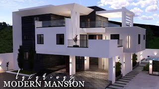 Bloxburg Luxurious Modern Mansion  Housebuild  ROBLOX bloxburg [upl. by Ehling]