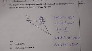 G12 MATHEMATICS 2023 INTERNAL Q15 PAPER 1  BEARINGS [upl. by Oicnaneb41]