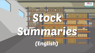 Stock Summaries English [upl. by Odarnoc]