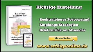 Clevere Strategien bei der Postzustellung mit »Das richtige PostKnowHow« [upl. by Gae]