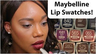 LIP SWATCHES My Maybelline Lipstick Color Sensational Collection [upl. by Audy]