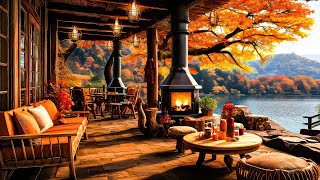 Sweet Autumn Jazz Music to Calm Your Anxiety 🍂 Cozy Coffee Shop 4K  Smooth Jazz Instrumental [upl. by Enihpad802]