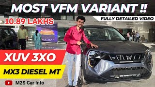 Most VFM Variant  Mahindra XUV 3XO MX3 2024 Full Review🔥 Grey Colour  Price  New Features  3XO [upl. by Shayla]