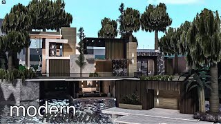 Bloxburg MANSION modern house  House Build [upl. by Antoni]