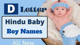 D Letter Baby Boy Names  Top 50 Latest Hindu Baby Boy Names by Alphabet D  Sarus Empire [upl. by Falo901]