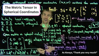 The Metric Tensor in Spherical Coordinates [upl. by Hube]