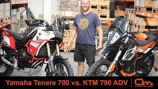 Yamaha Tenere 700 vs KTM 790 ADV comparison by Outback Motortek [upl. by Diella]