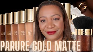 GUERLAIN PARURE GOLD SKIN MATTE FOUNDATION  PARURE GOLD SKIN FOUNDATION BRUSH  SHADE COMPARISONS [upl. by Claresta]