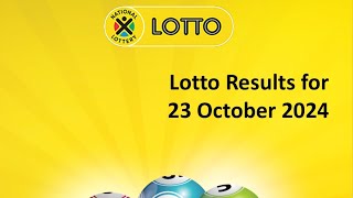 Lotto Results 23 October 2024 [upl. by Fedak]