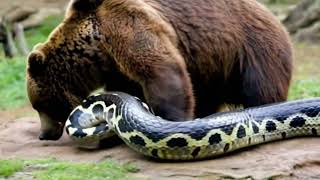 Brown Bear vs Python Who Would Win in a FightaiGPTsoraklingopenaistoryanimal [upl. by Jephthah]