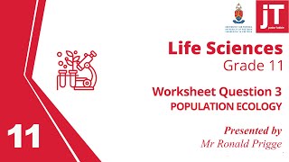 6 Gr 11 Life Sciences  Population Ecology  Worksheet 3 [upl. by Lisette]