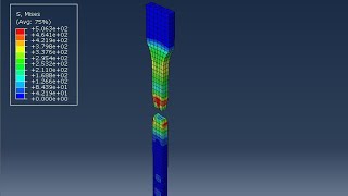 Tensile test  ductile damage using abaqus [upl. by Ansell]