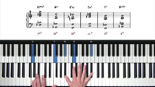 Jazz Piano Chords  The Most Beautiful Progression [upl. by Aikam27]