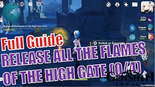 Easy Guide Release all the flames of the High Gate 04  Yachimatahikos Trial  Genshin Impact [upl. by Yewed142]